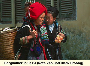 Bergvölker in Sa Pa (Rote Zao und Black Hmong)